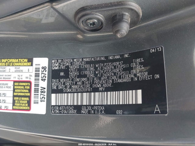 Toyota Sienna Le V6 8 Passenger