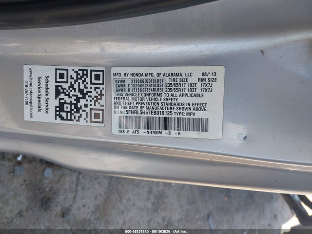 Honda Odyssey Ex-l