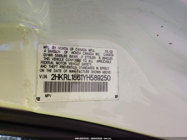 Honda Odyssey Ex