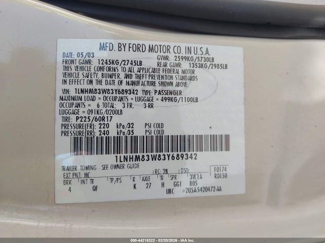 Lincoln Towncar Cartier