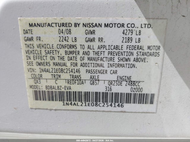 Nissan Altima 2.5 S