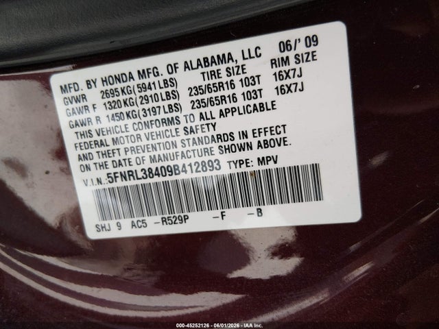 Honda Odyssey Ex
