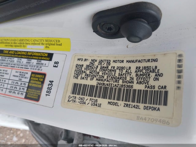 Toyota Corolla Le