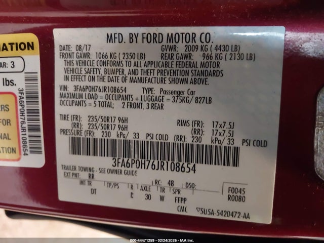 Ford Fusion Se