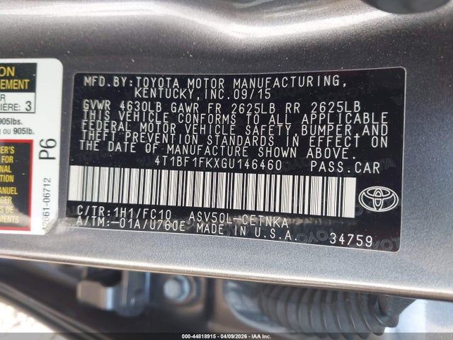 Toyota Camry Le