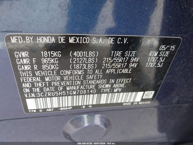 Honda HR-V Ex