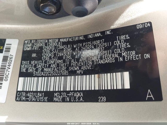 Toyota Sienna Xle