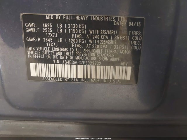 Subaru Outback 2.5i Premium