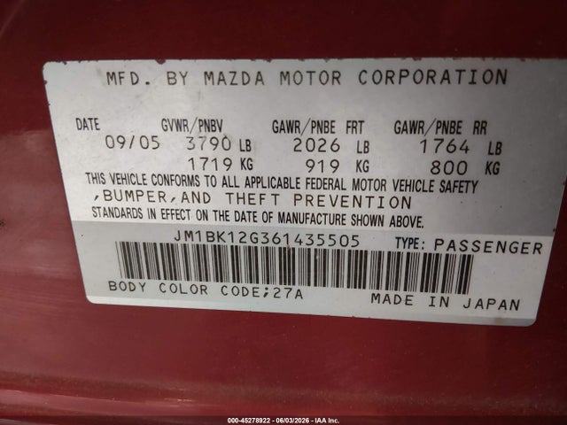 Mazda Mazda3 I