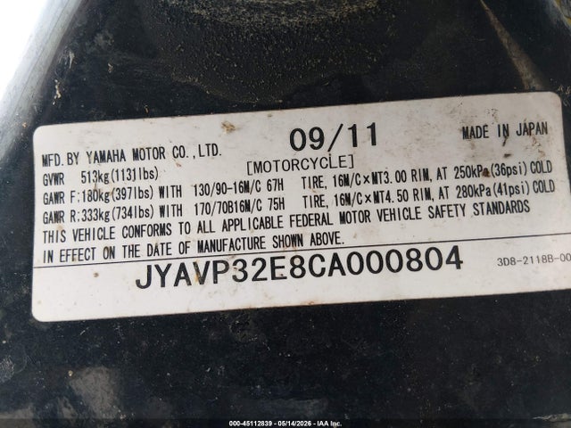Yamaha Xvs1300 Ct