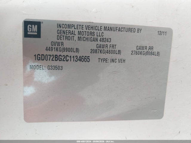 General Motors Savana Cutaway Work Van