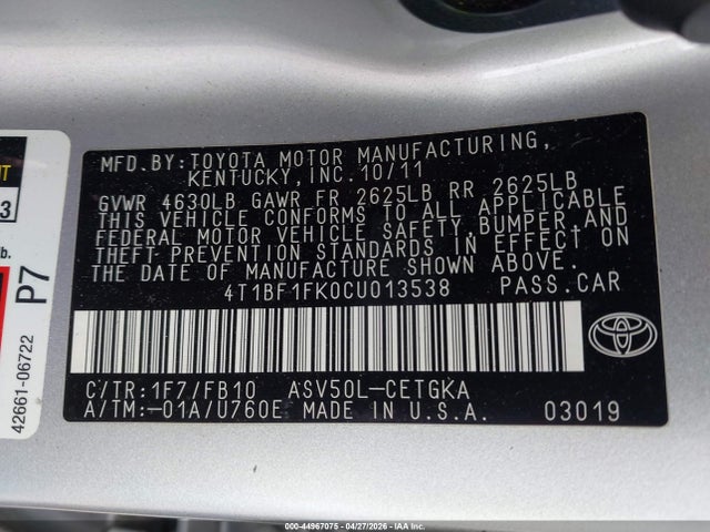 Toyota Camry Xle