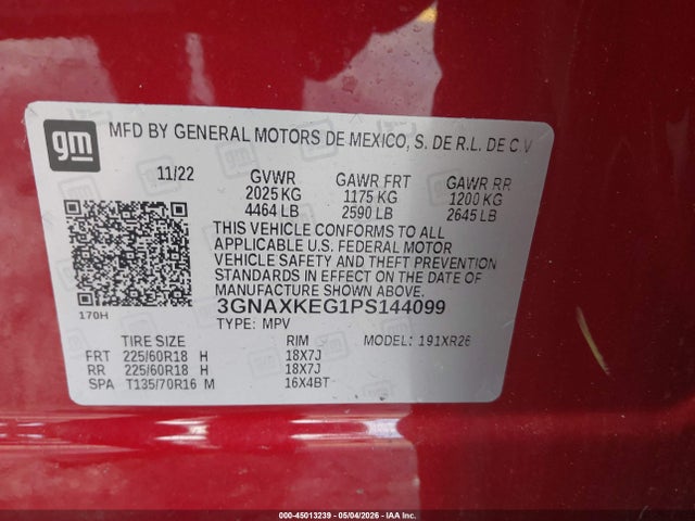 Chevrolet Equinox Fwd Lt