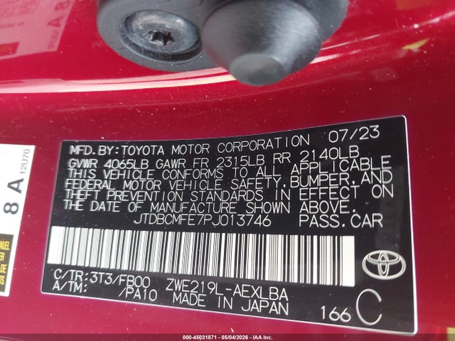 Toyota Corolla Hybrid Le