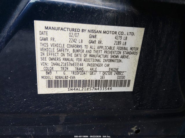 Nissan Altima 2.5 S