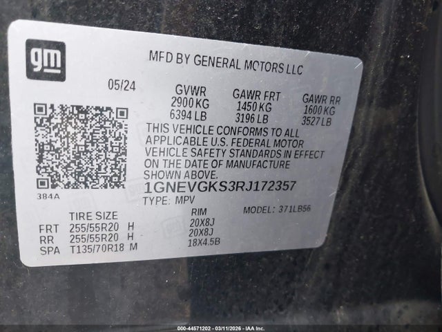 Chevrolet Traverse Awd Lt