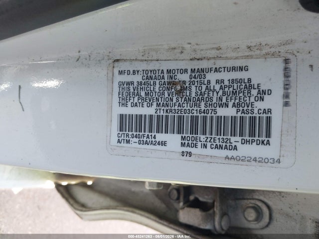 Toyota Matrix Standard