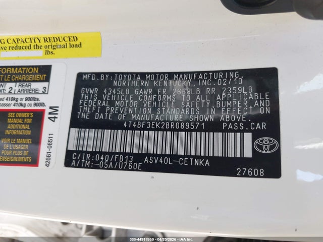 Toyota Camry Le