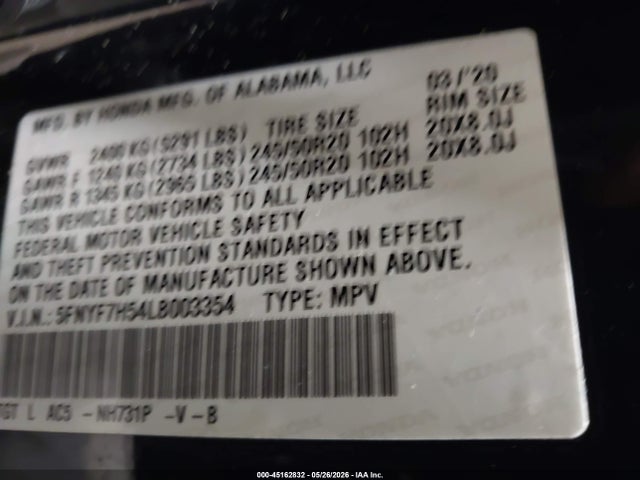 Honda Passport 2wd Ex-l
