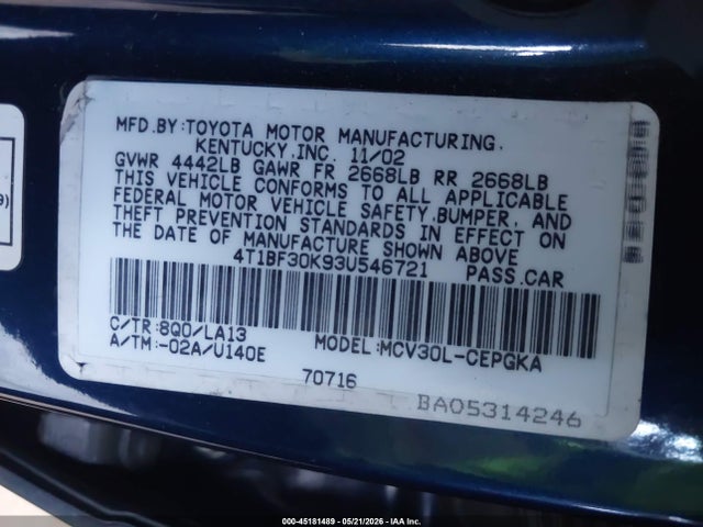 Toyota Camry Xle V6