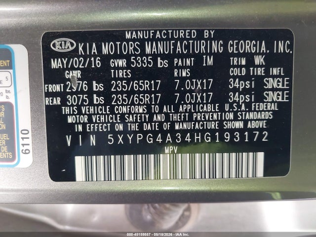 Kia Sorento 2.4l Lx