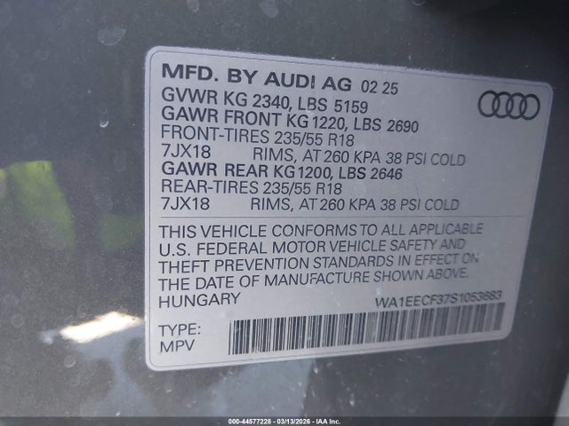 Audi Q3 Premium 45 Tfsi S Line Quattro Tiptronic