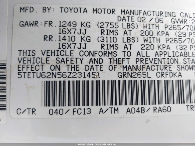 Toyota Tacoma Prerunner V6