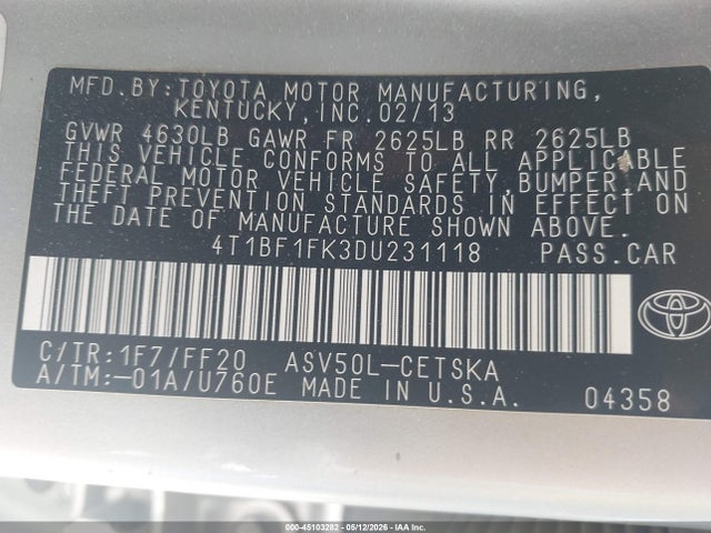 Toyota Camry Se