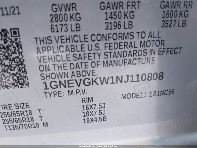 Chevrolet Traverse Awd Lt Cloth