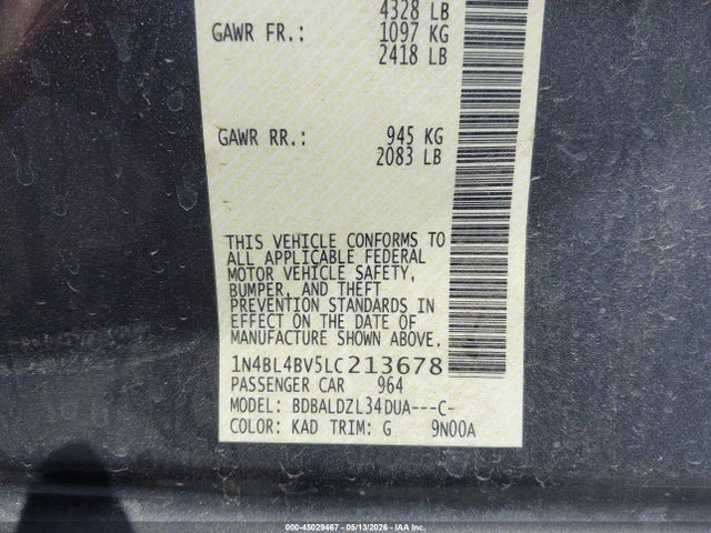 Nissan Altima S Fwd