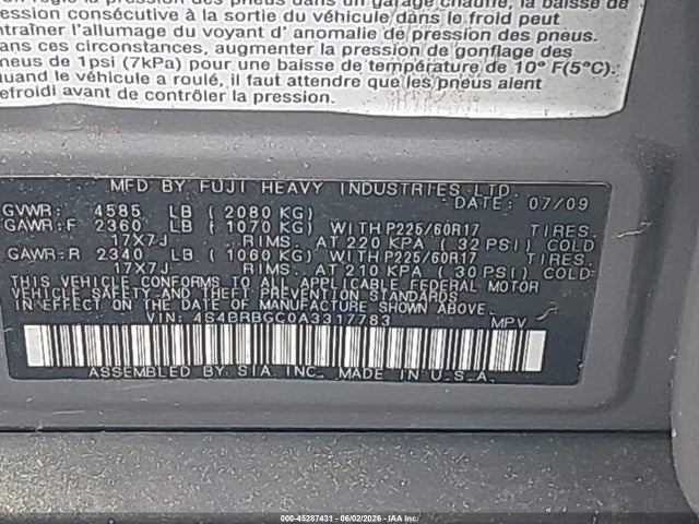Subaru Outback 2.5i Premium