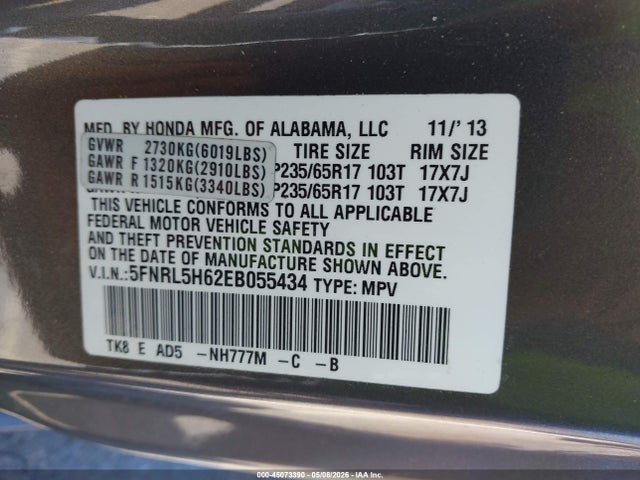 Honda Odyssey Ex-l
