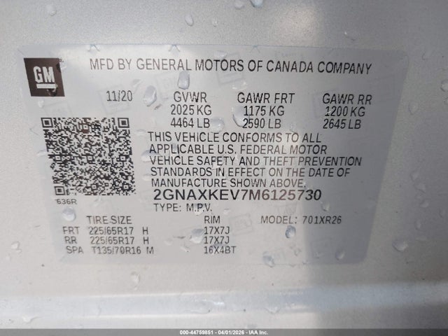 Chevrolet Equinox Fwd Lt
