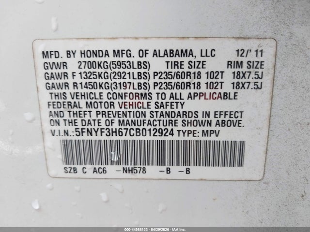 Honda Pilot Ex-l