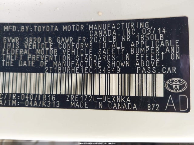 Toyota Corolla Le