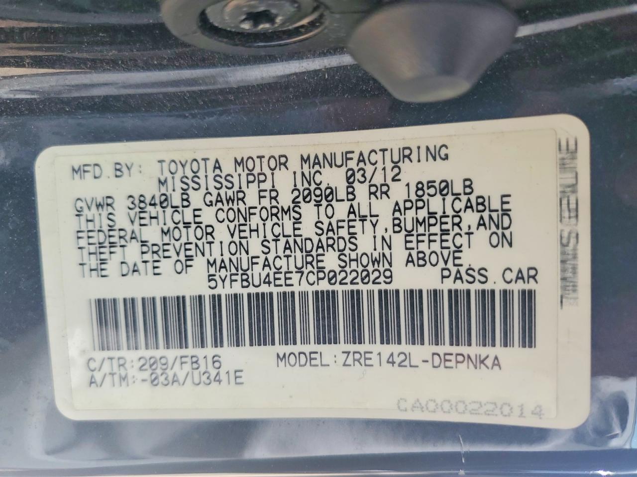 Toyota Corolla Le