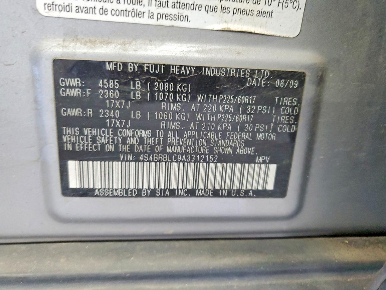 Subaru Outback 2.5i Limited