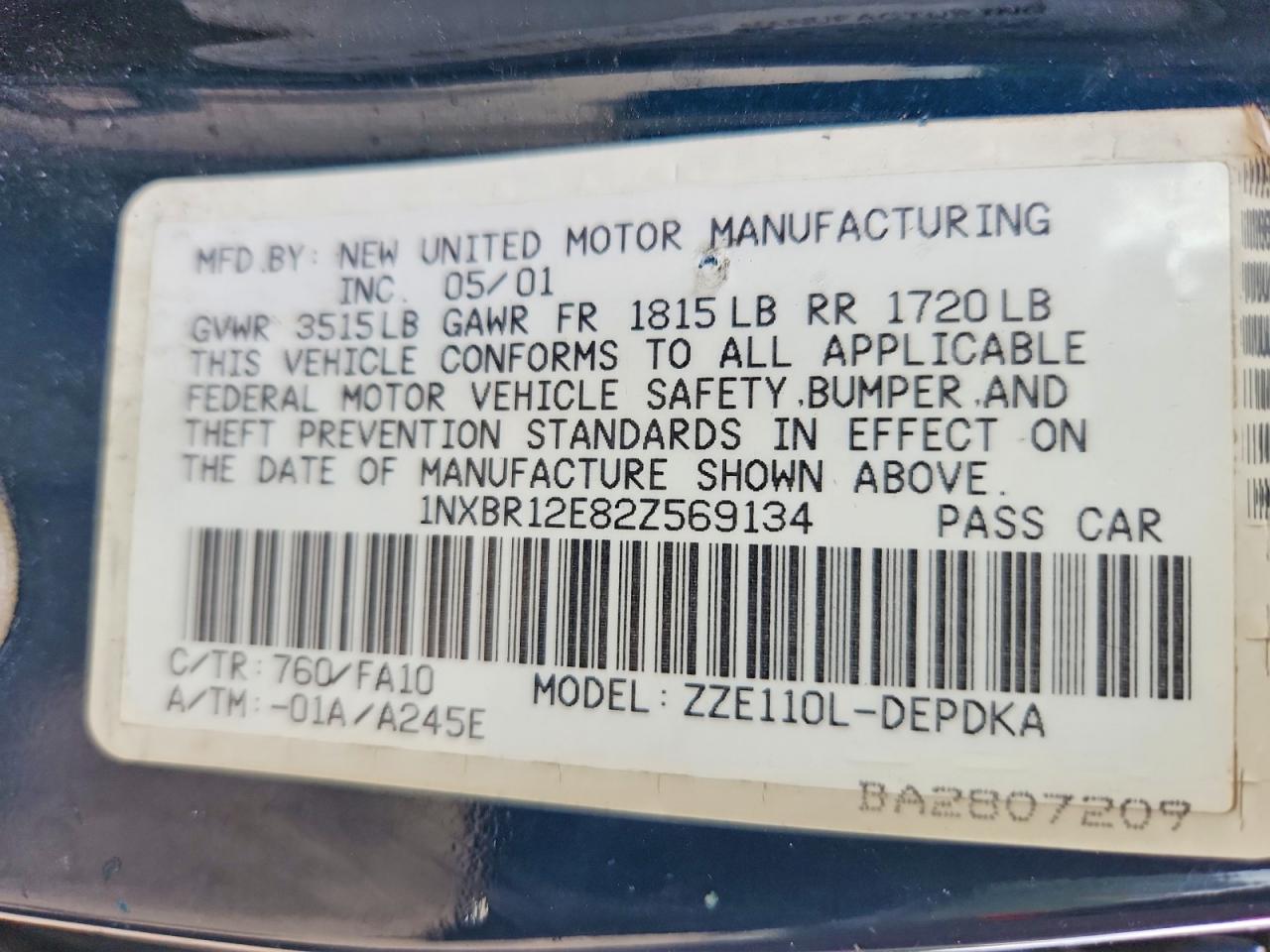 Toyota Corolla Le