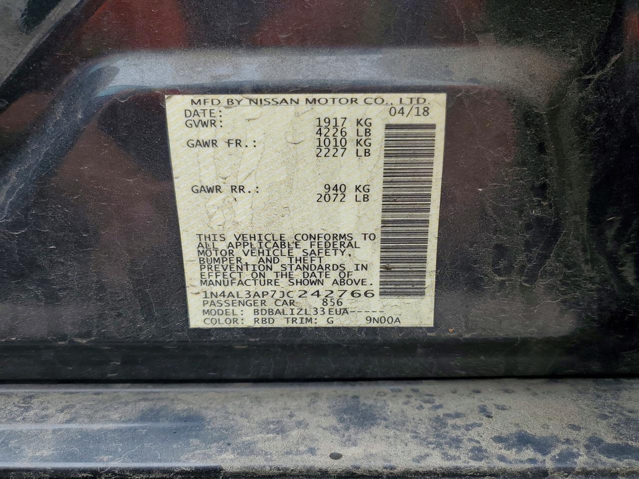 Nissan Altima 2.5 Sv