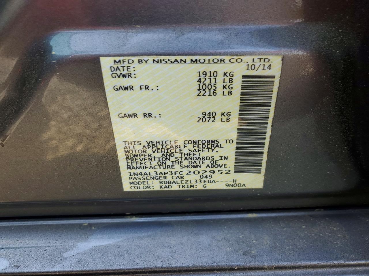 Nissan Altima 2.5 S