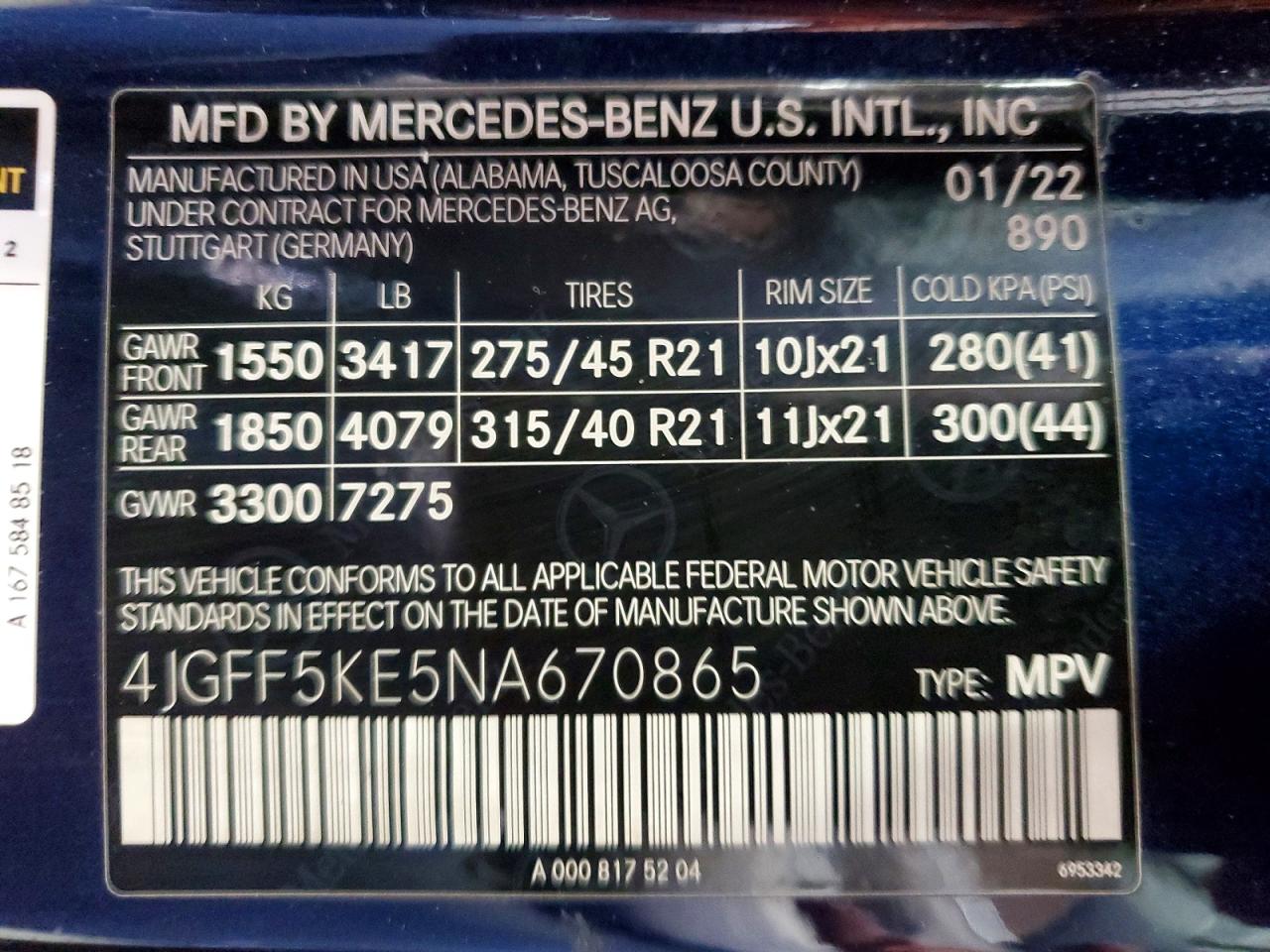 Mercedes-Benz Gls-class 450 4matic