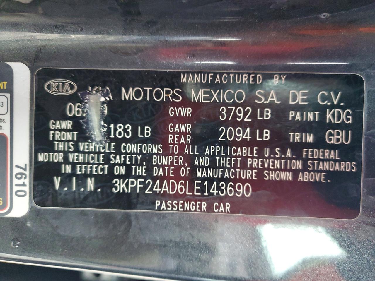 Kia Forte Fe Lxs