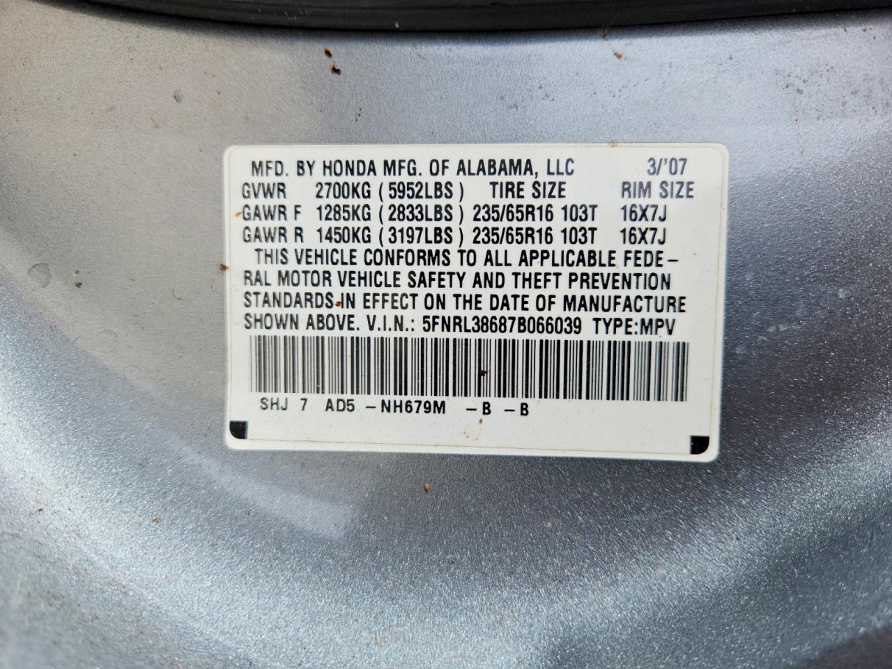 Honda Odyssey Exl