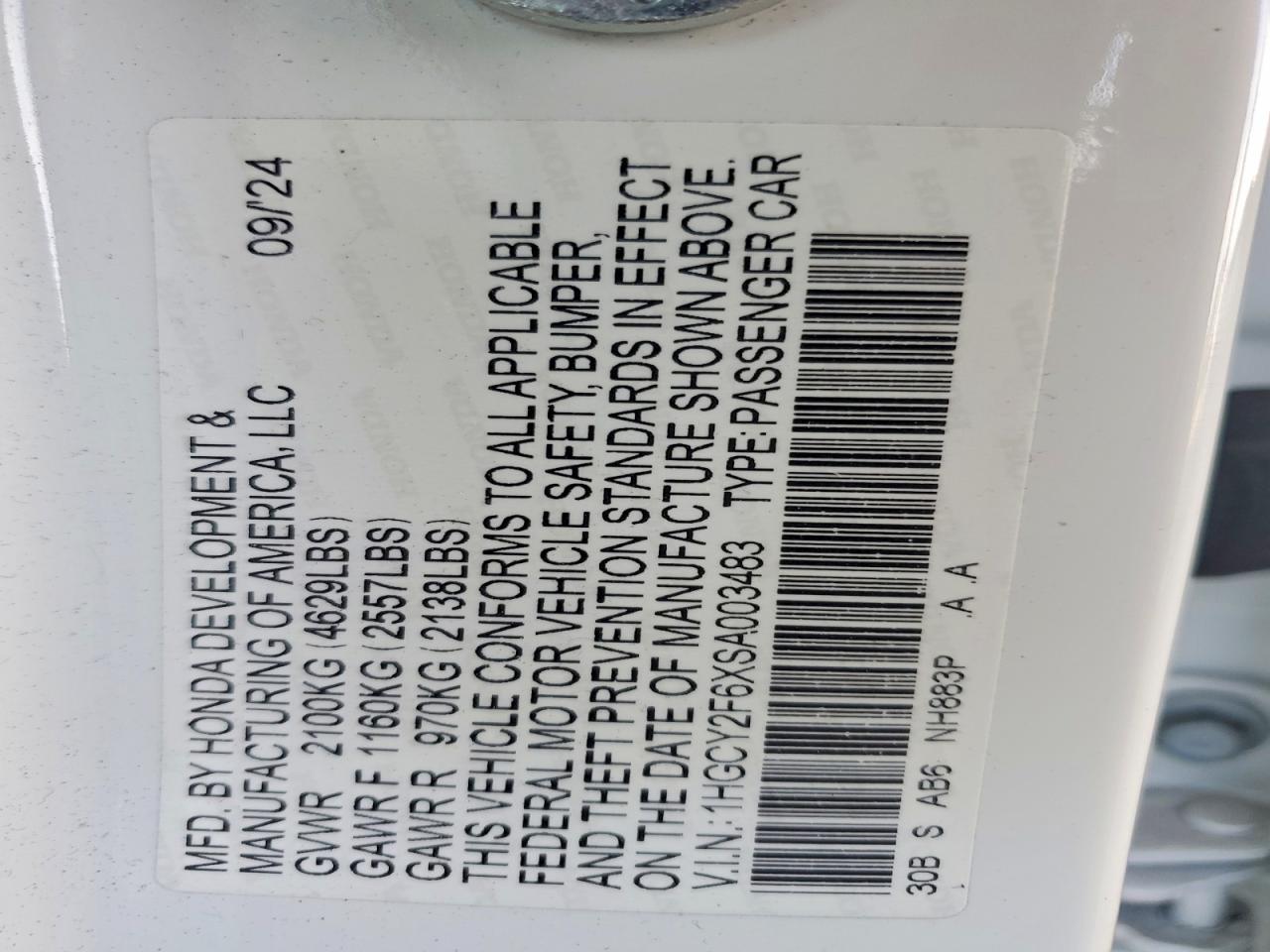Honda Accord Hybrid Exl