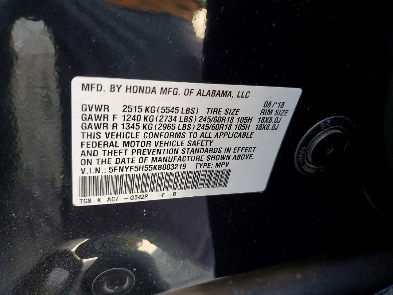 Honda Pilot Exl