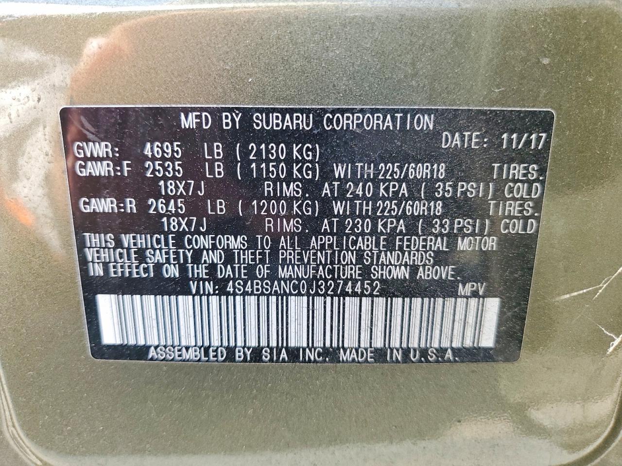 Subaru Outback 2.5i Limited