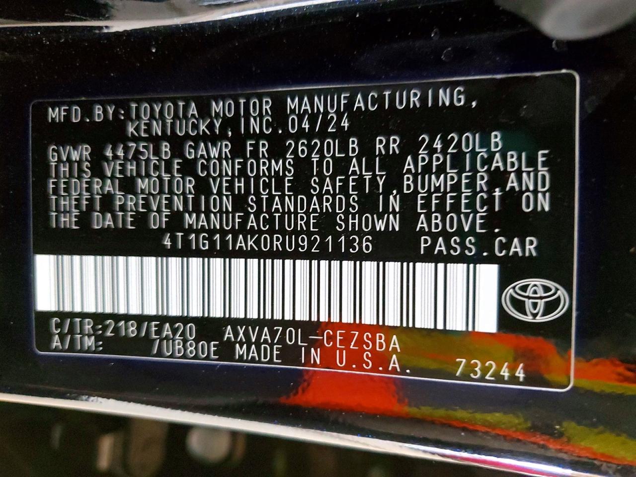 Toyota Camry Se