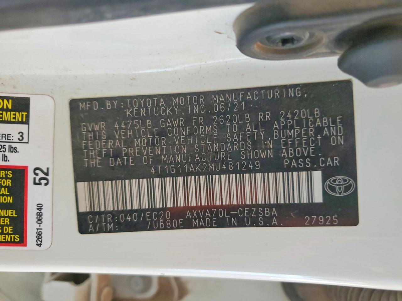 Toyota Camry Se Nightshade