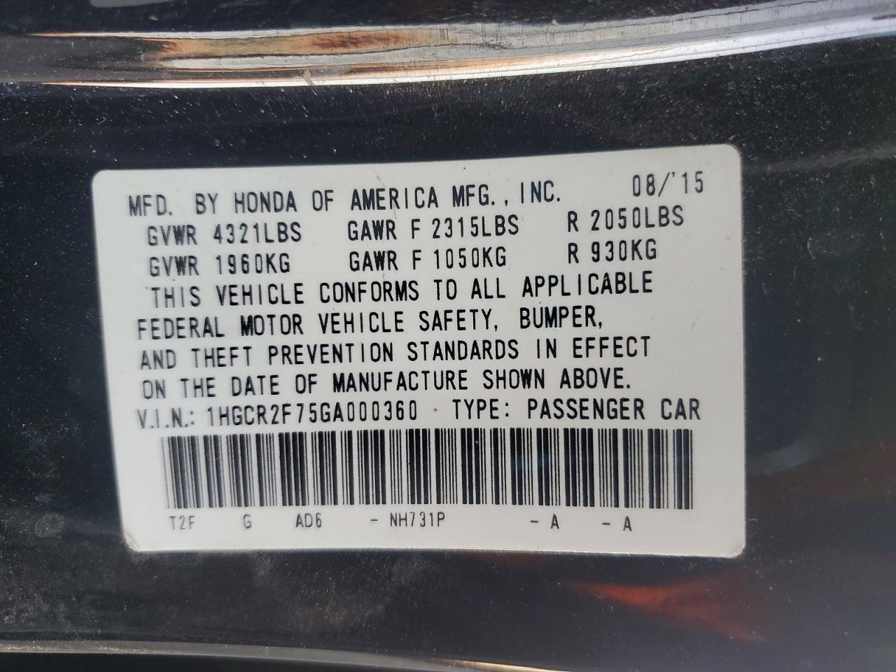 Honda Accord Ex