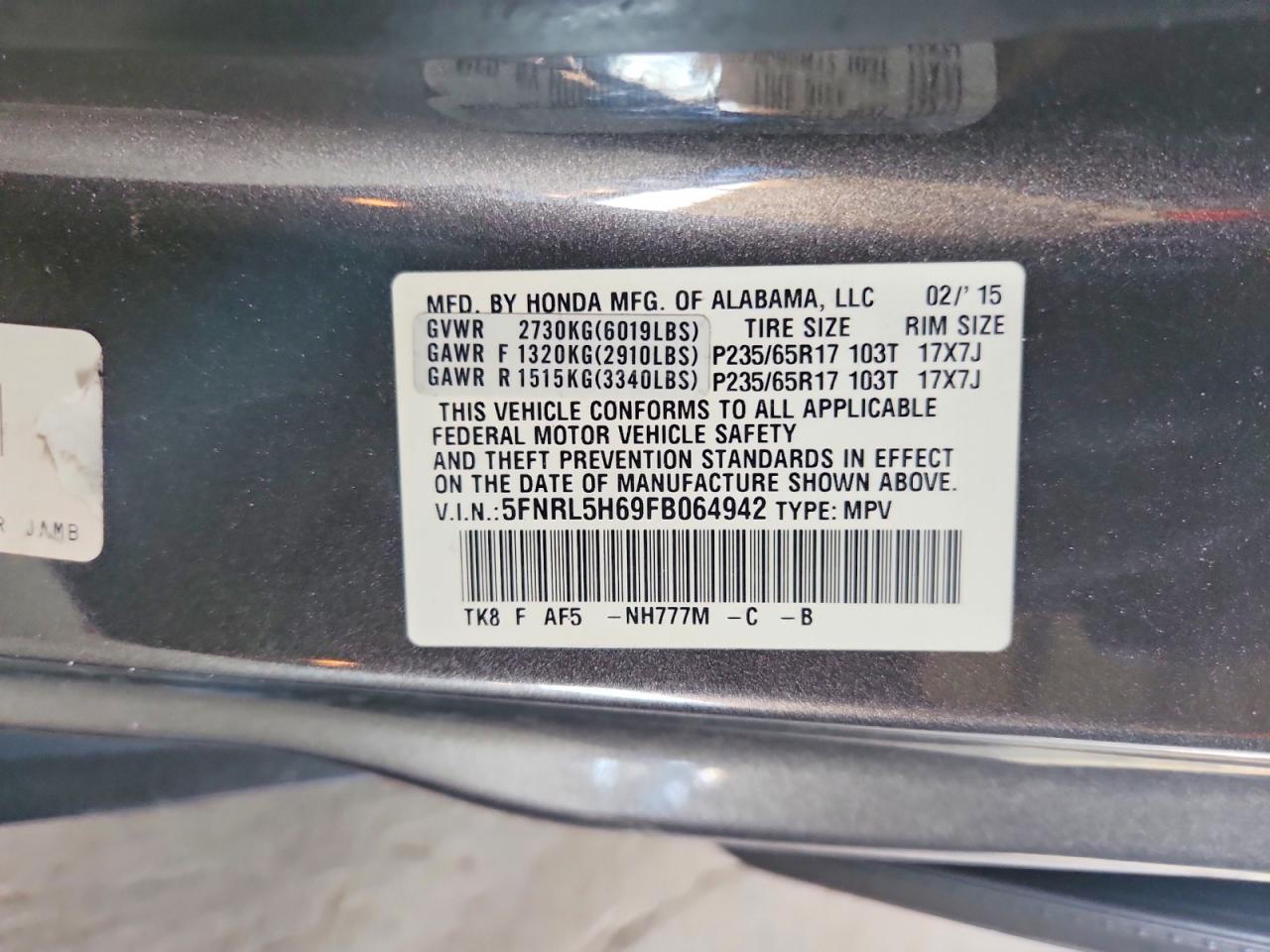 Honda Odyssey Exl